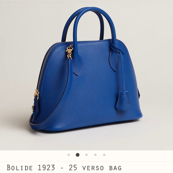Hermes Handbags - Sold✨Bolide 1923 - 25 verso bag NWB blue